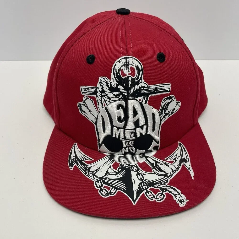 Disney Parks Hat Dead Men Tell No Tales Red Embroidered Snapback Youth Size